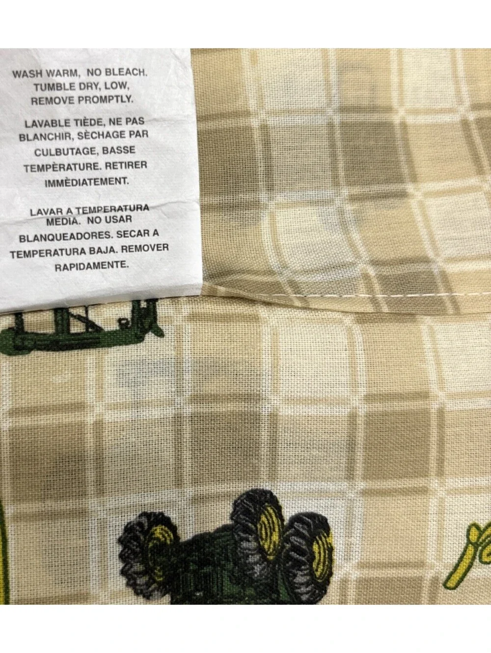 John Deere Window Valance 15572  Cotton Blend, Width 86”, Length 17”, Good Cond